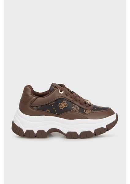 Berrett2 4g Logolu Kalın Taban Sneaker Ayakkabı FLFBRTPEL12 Bayan Ayakkabı Flfbrt PEL12 Brown