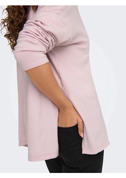 15354092 V Yaka Kadin Triko - Pembe indirimleri