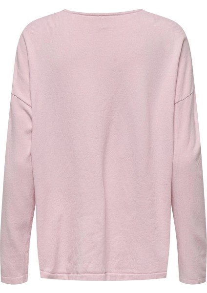 15354092 V Yaka Kadin Triko - Pembe