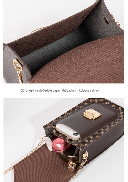Retro Tarzı Geometrik Baskılı Cep Telefonu Tek Omuz Çapraz Omuz Çantası (Yurt Dışından) fırsatları