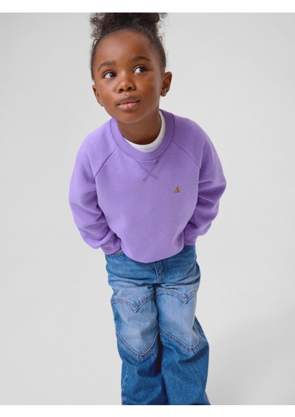 Kız Bebek Mavi Wide Leg Denim Pantolon indirimleri