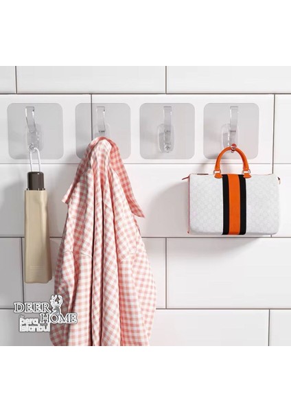 10 Adet Süper Güçlü Şeffaf Banyo Mutfak Kancası Çerçeve Askısı Kendinden Yapışkanlı Şeffaf Yapışkan fiyatları