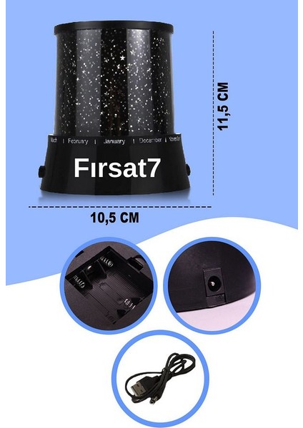 Renkli Yıldızlı Gökyüzü Projeksiyonlu Gece Lambası- Çocuk ve Bebek Odası Için Dekoratif Lamba modelleri