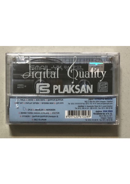 Ismail Yk Şappur Şuppur Kaset (Jelatininde Sıfır Orjnal 2004 Dönem Baskı Kaset) fiyatları