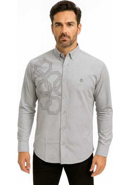 Desenli Slim Fit Gömlek