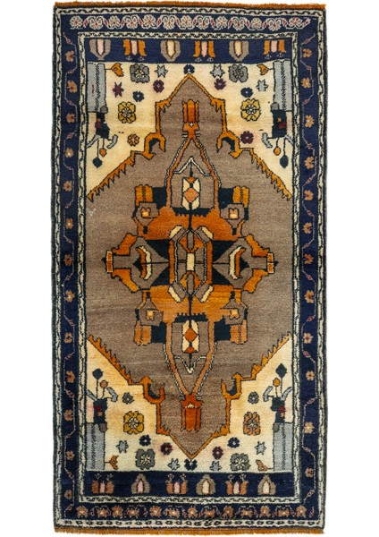 Delvan Rustik El Dokuma Yün Halı 115X224 cm