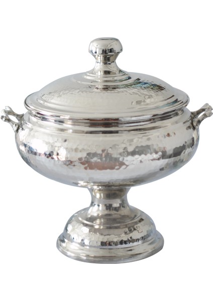 Bakır Çorbalık Ayaklı Model Gümüş Renk (5 Litre) modelleri