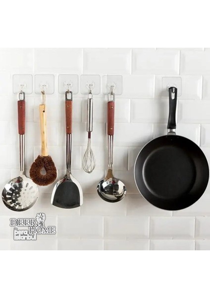 8 Adet Süper Güçlü Şeffaf Mutfak Banyo Kancası Çerçeve Askısı Kendinden Yapışkanlı Şeffaf Yapışkan fiyatları