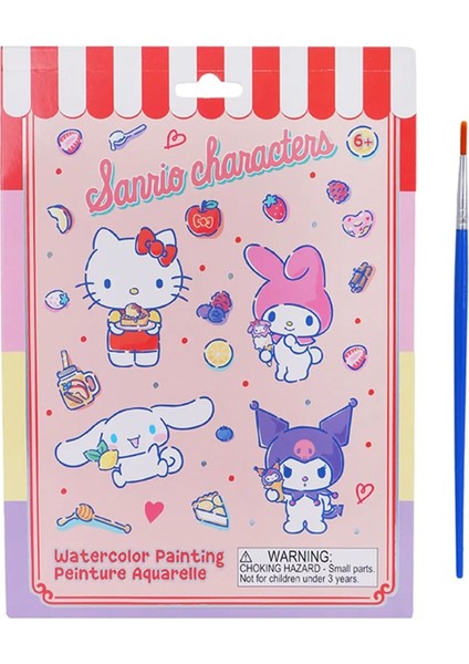Sanrio Lisanslı Tatlı Koleksiyonu Suluboya Resim