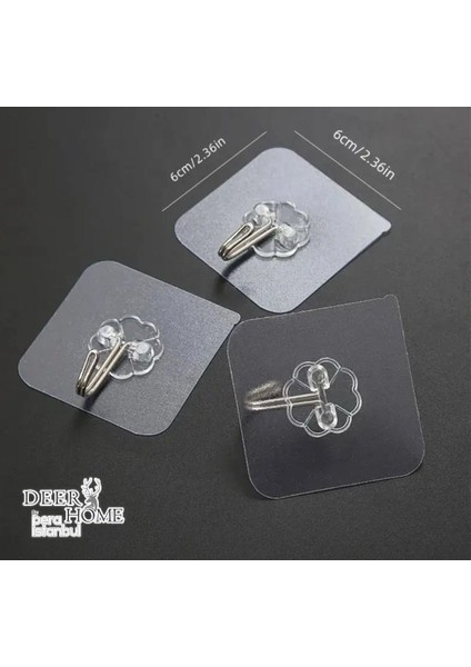 8 Adet Süper Güçlü Şeffaf Mutfak Banyo Kancası Çerçeve Askısı Kendinden Yapışkanlı Şeffaf Yapışkan modelleri