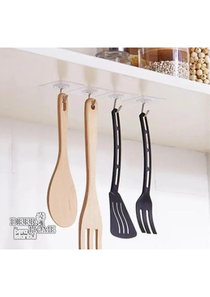 8 Adet Süper Güçlü Şeffaf Mutfak Banyo Kancası Çerçeve Askısı Kendinden Yapışkanlı Şeffaf Yapışkan fırsatları