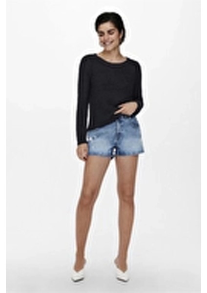 15113356 0 Yaka Kadin Triko - Lacivert fiyatları