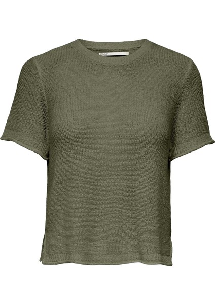 15367795 0 Yaka Kadin Triko - Haki indirimleri