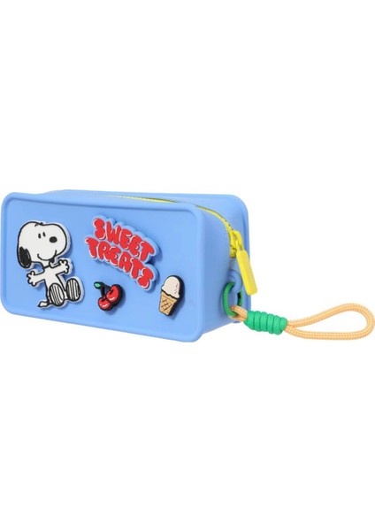 Snoopy Lisanslı Silikon Kozmetik Çantası - Mavi