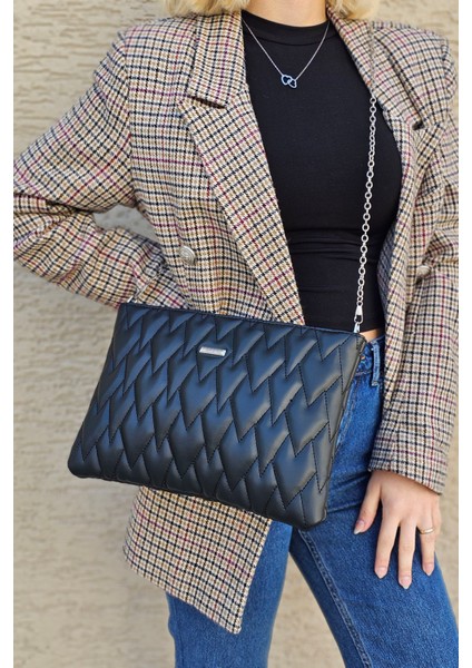 Kapitone Desen Zincir Askılı Clutch El ve Omuz Çantası fırsatları