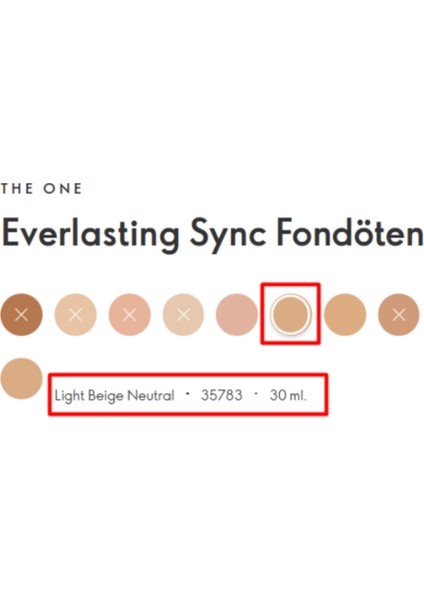 The One Everlasting Sync Fondöten_light Beige Neutral 35783 modelleri