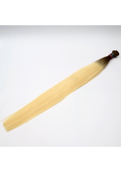 Bulk Ham Saç Uçları Işlenmemiş Ombreli Kumral Platin 65CM 150GR. modelleri