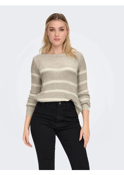 15113356 0 Yaka Kadin Triko - Kahverengi