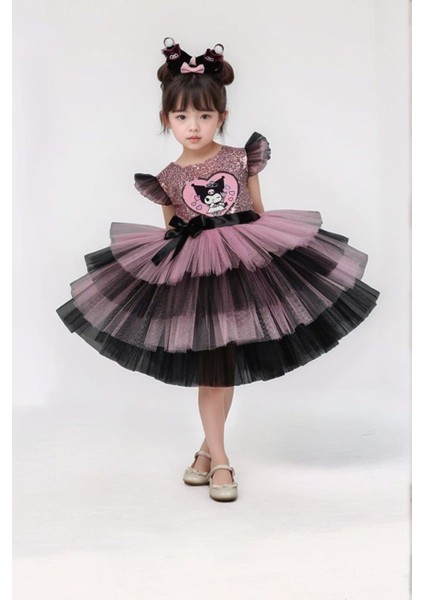 Çocuk Kostüm Kuromi Kostümkuromi Elbise 3-10 Yaş Kız Çocuk Kostüm Doğum Günü Parti Kıyafeti