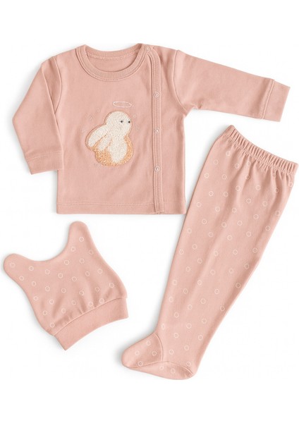 Hastane Çıkışı Kız Bebek 3’lü Takım | Zıbın, Patikli Alt ve Şapka fiyatları