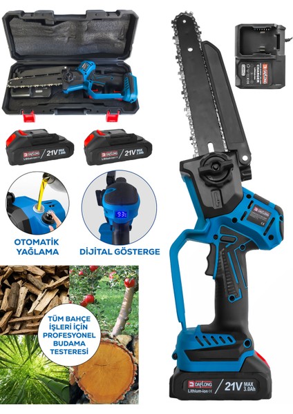 Profesyonel Dijital Göstergeli Otomotik Yağlamalı Brushless Motor Dal Budama Makinası fiyatları