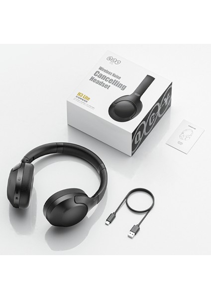 H3 Lite Anc Aux Type C Bluetooth 5.3 Kafaüstü Kablosuz Kulaklık Çift Cihaz Oyun Modu 60 Saat Dinleme