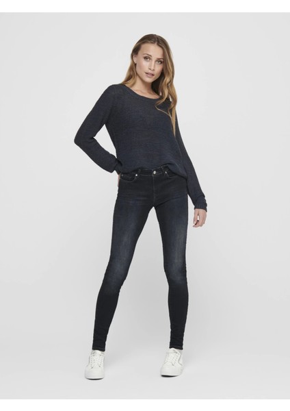 15113356 0 Yaka Kadin Triko - Siyah Kircilli modelleri
