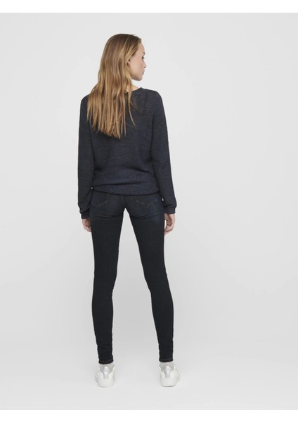 15113356 0 Yaka Kadin Triko - Siyah Kircilli fırsatları