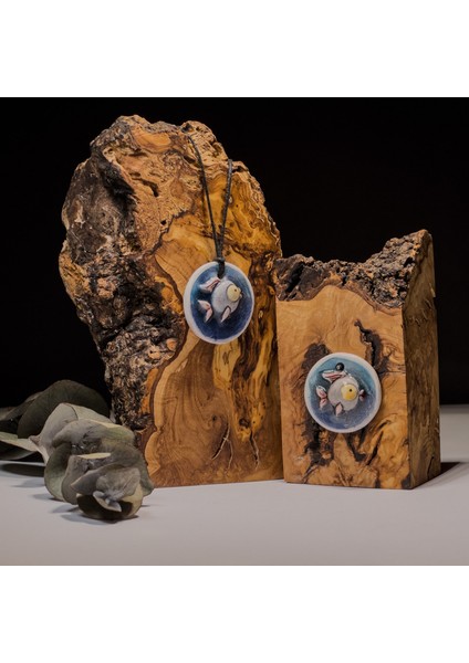 Balık Seramik Kolye – Stres ve Denge Kolyesi fırsatları