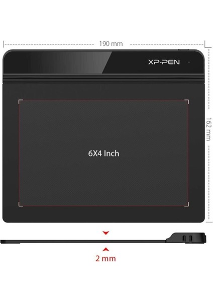 G640 Star Grafik Tablet – 9,9 x 8,5 inç Aktif Alan, 8192 Basınç Seviyesi, USB Bağlantı, Windows ve Mac Uyumlu