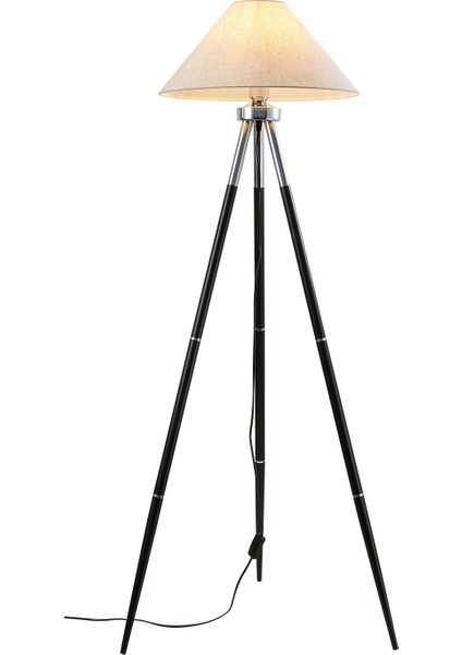 Cosby Siyah-Krom Kaplamalı Tripod Metal 3 Ayaklı Lambader fiyatları
