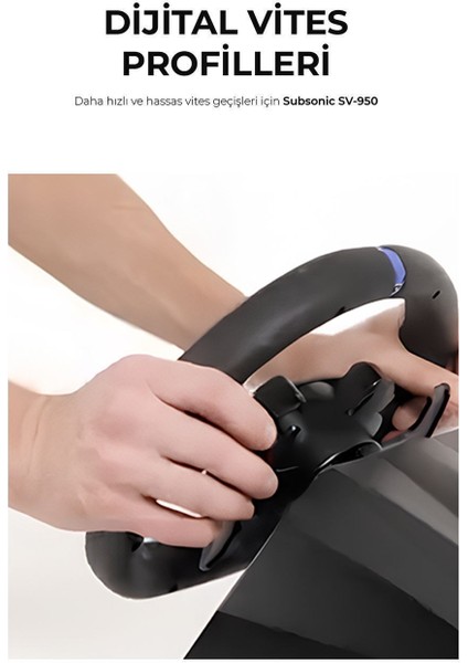 Superdrive SV-950 Direksiyon Seti – Çift Titreşim Motoru, 900°/270° Dönüş Açısı, Pedallı, PS5/PS4, Xbox Series X/S, Xbox One ve PC Uyumlu Kablolu Oyun Direksiyonu