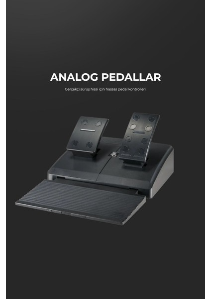 Superdrive SV-950 Direksiyon Seti – Çift Titreşim Motoru, 900°/270° Dönüş Açısı, Pedallı, PS5/PS4, Xbox Series X/S, Xbox One ve PC Uyumlu Kablolu Oyun Direksiyonu