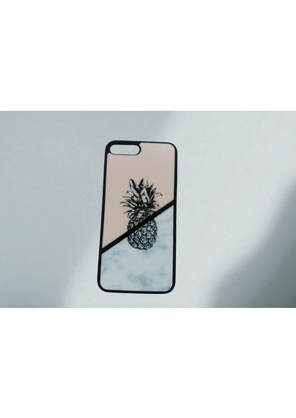 iPhone 7 Plus / 8 Plus Uyumlu Ananas Tasarım Süper Şeffaf Silikon Telefon Kılıfı