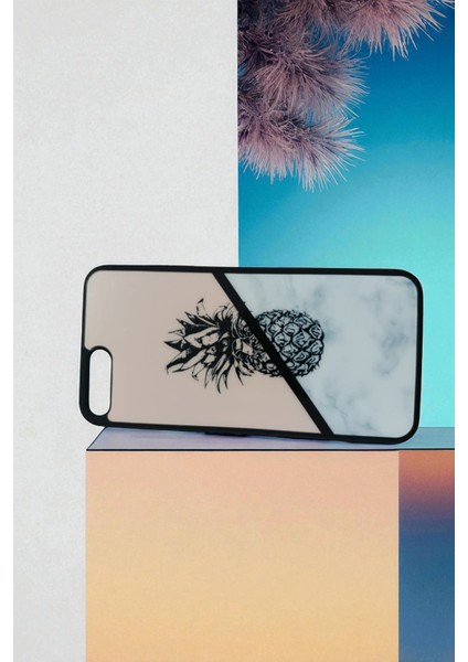 iPhone 7 Plus / 8 Plus Uyumlu Ananas Tasarım Süper Şeffaf Silikon Telefon Kılıfı fırsatları