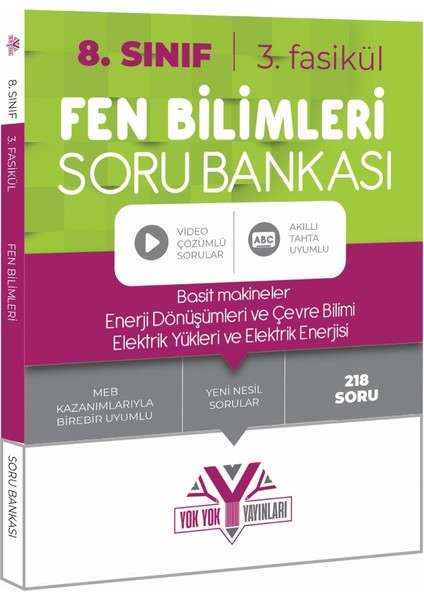 8.sınıf Lgs Fen Bilimleri Soru Bankası Basit Makineler Enerji Dönüşümleri Elektrik Yükleri 3. Fasikül