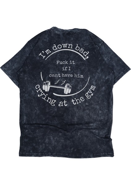 Unisex I'm Down Bad Ttpd Sırt Baskılı Yıkamalı T-Shirt, Oversize Taylor Swift Temalı Vintage Tişört modelleri