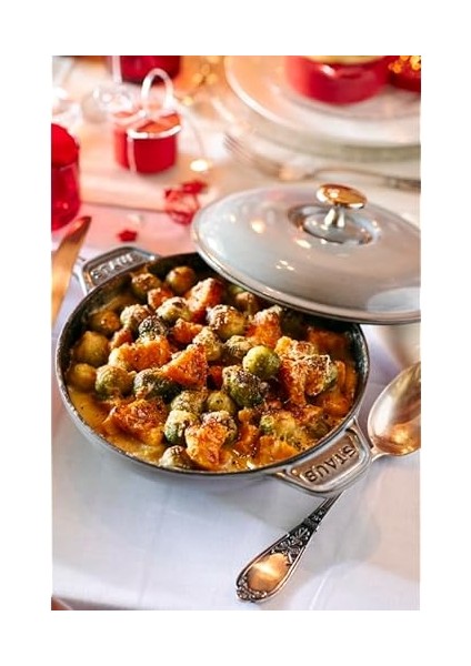 La Cocotte Kapaklı Döküm Servis Tabağı, Gri modelleri