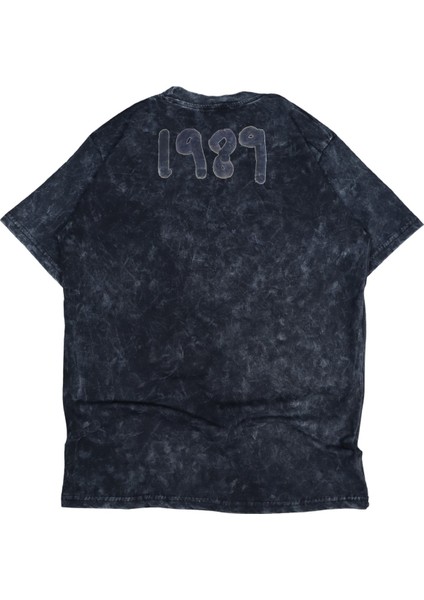 Unisex 1989 T.s Dlx Ense Baskılı Yıkamalı T-Shirt, Oversize Taylor Swift Temalı Vintage Tişört fiyatları