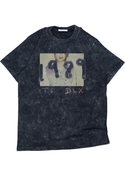 Unisex 1989 T.s Dlx Ense Baskılı Yıkamalı T-Shirt, Oversize Taylor Swift Temalı Vintage Tişört modelleri