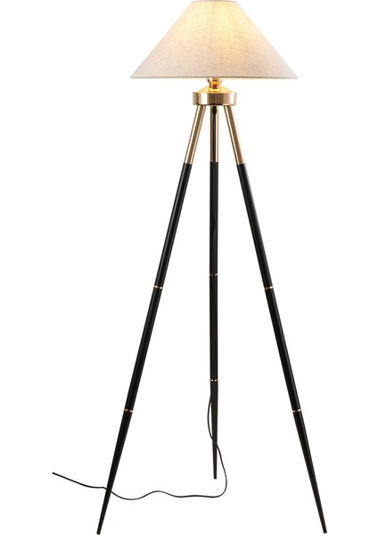 Cosby Siyah-Gold Kaplamalı Tripod Metal 3 Ayaklı Lambader fiyatları