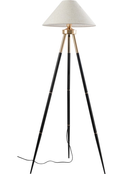 Cosby Siyah-Gold Kaplamalı Tripod Metal 3 Ayaklı Lambader modelleri