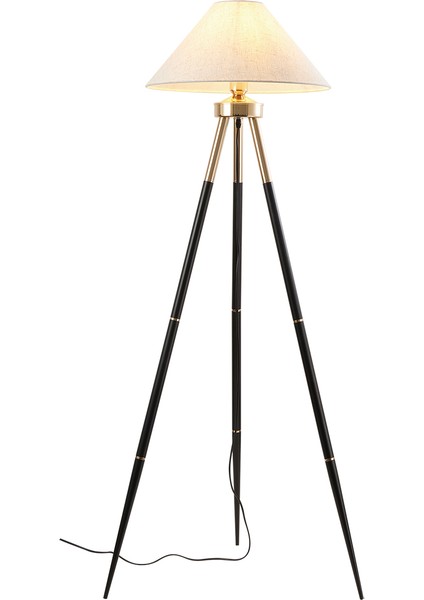 Cosby Siyah-Gold Kaplamalı Tripod Metal 3 Ayaklı Lambader fırsatları