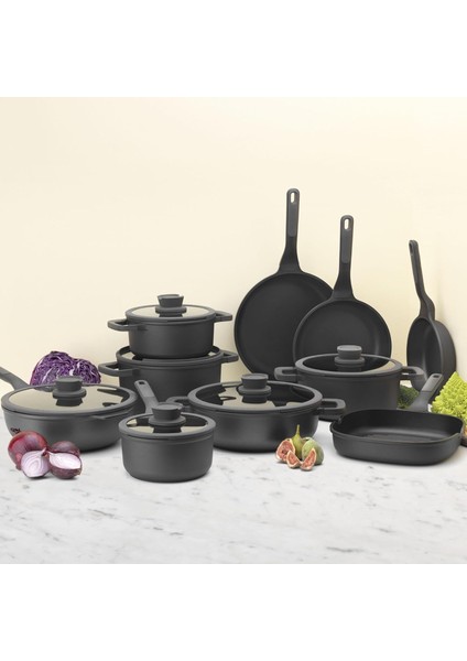 Leo Stone Yapışmaz Kapaklı Alüminyum Döküm Wok Tava 28 cm fırsatları