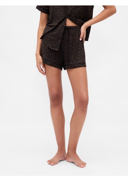 Kadın Kahverengi Modal Pijama Şort