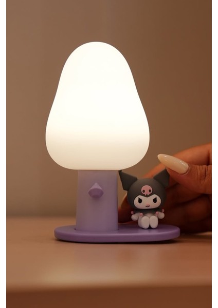 Sanrio Lisanslı LED Işıklı Gece Lambası - Kuromi