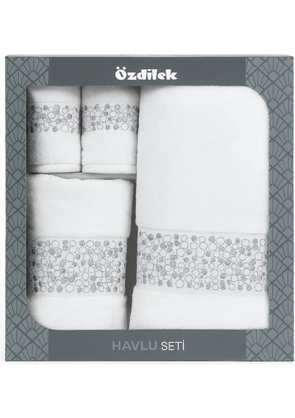 Daniela Geometrik Nakışlı Misafir Banyo Seti fiyatları