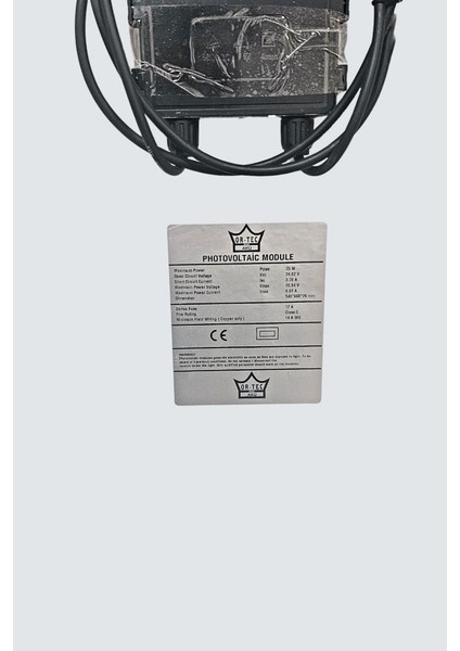 Ortec 75 W Monokristal Güneş paneli ORT75P-K modelleri