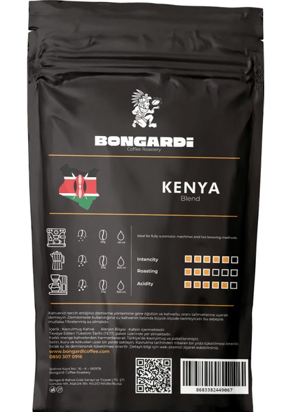 Kenya Yöresel Blend Kahve 200 G (Çekirdek Veya Öğütülmüş Seçilebilir) fiyatları