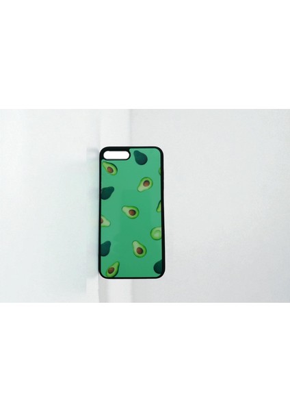 Iphone 8 Plus ve iPhone 7 Plus Kılıf Yumuşak Silikon Avokado Tasarımlı